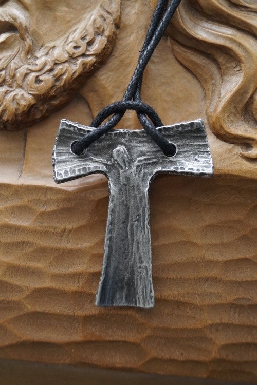 Jesus Christ Shroud of Turin. TAU Cross . Francis Franciscan Tau cross .Made in Canada