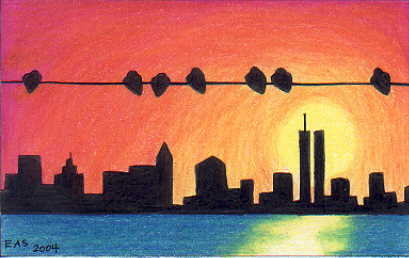 Black Birds on a Wire #9 (2004)