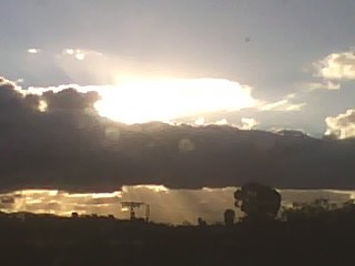 Storm cloud sits over San Diego