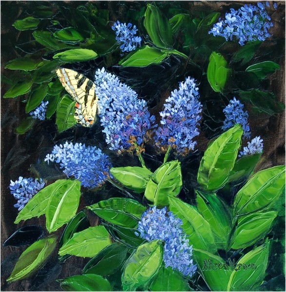 Tiger Swallowtail and Lilacs