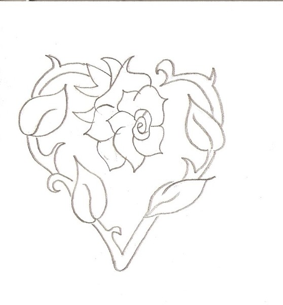 rose heart design