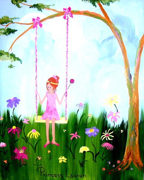 Princess Lauren and her swing