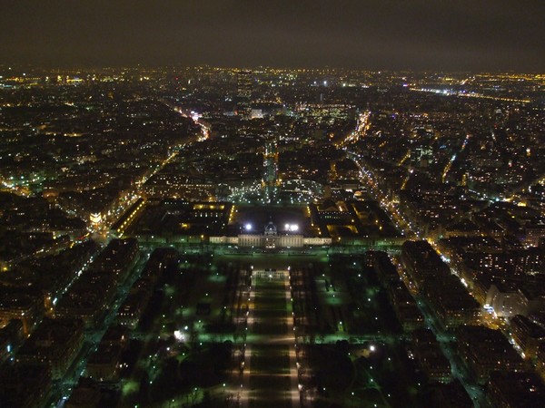 Paris Night view from Tower Eiffel