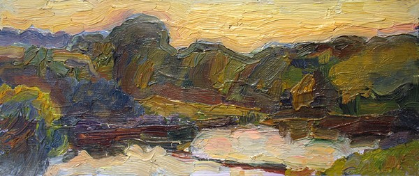 Rozhayka-river in Nikitskoe. Golden evening. 1978