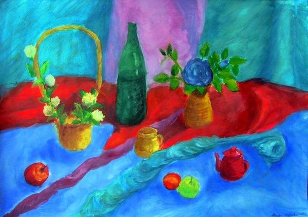 Still life in blue