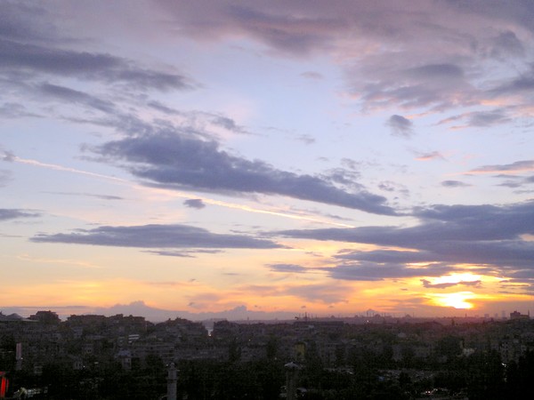 sunset out of my window