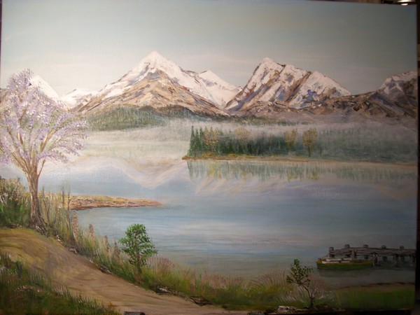Mt. Lake with fog #109