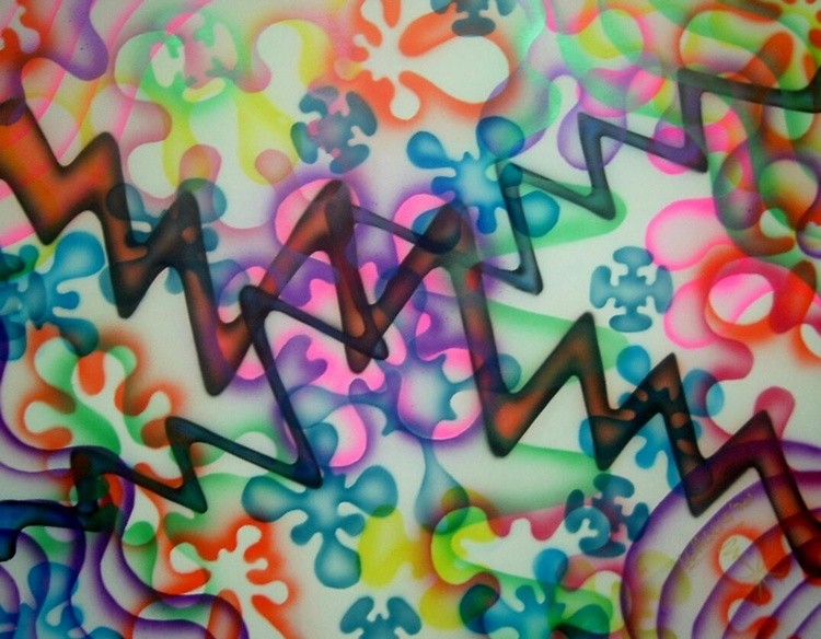 abstract assemblage of shape and color