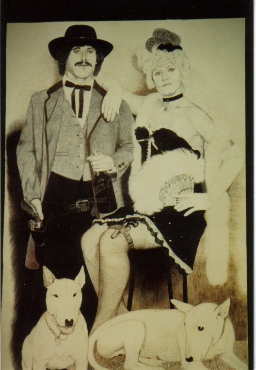 double portrait with dogs