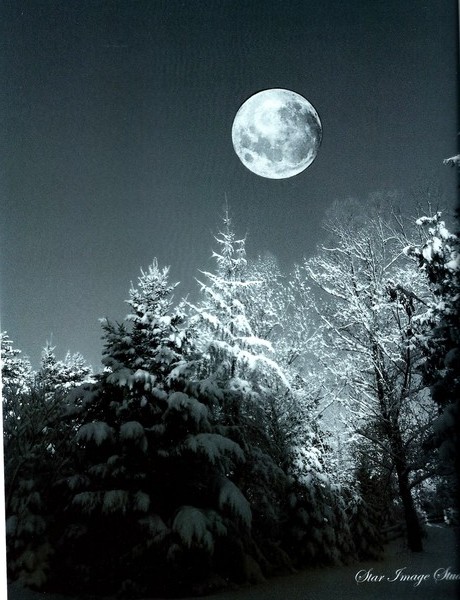 Full Moon With Snow