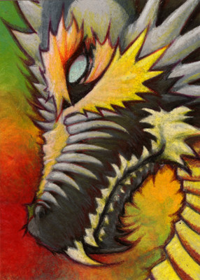 Card - Grey Dragon - SOLD