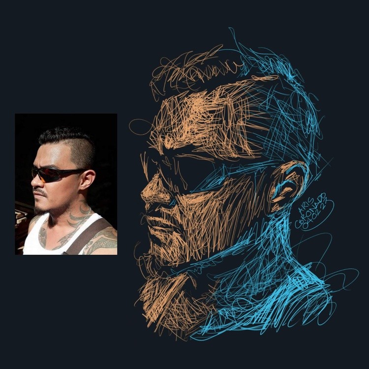 Scrible Art Portrait: Mr Christopher Molina