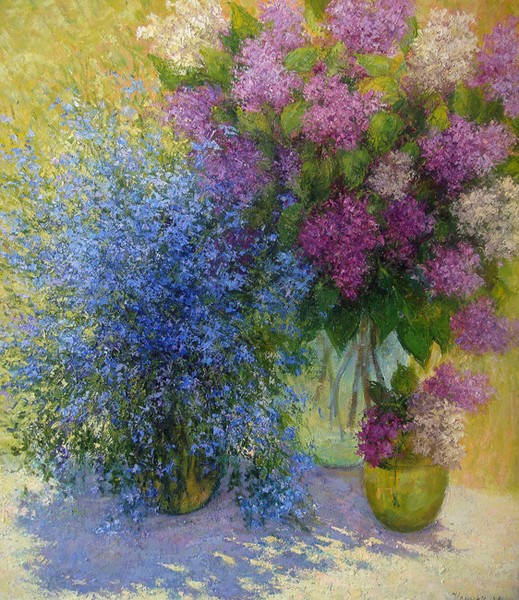 Still life with forget-me-nots