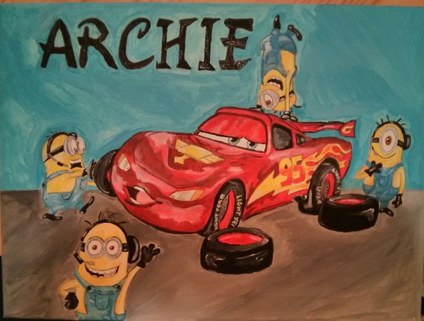 cars and minion mash up