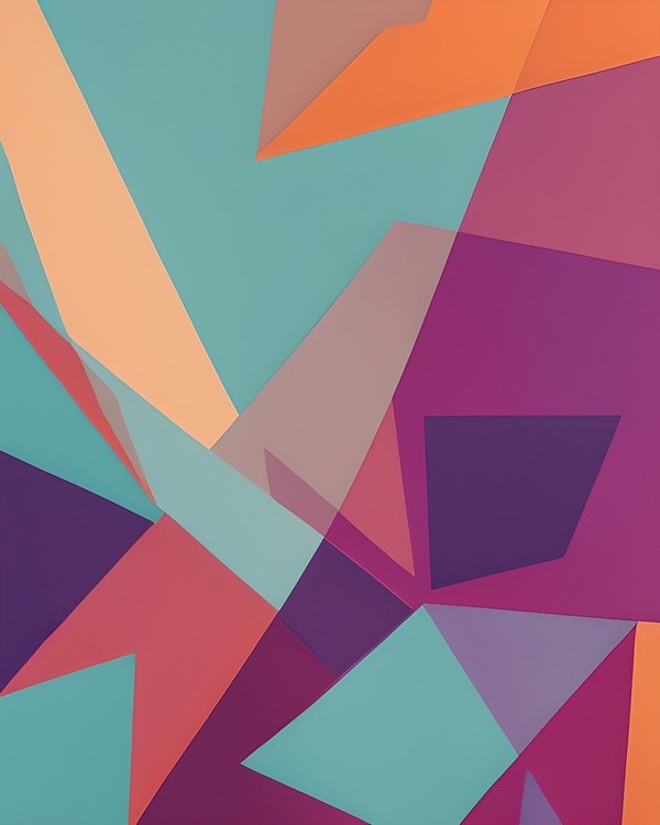 Muted tones angular mosaic