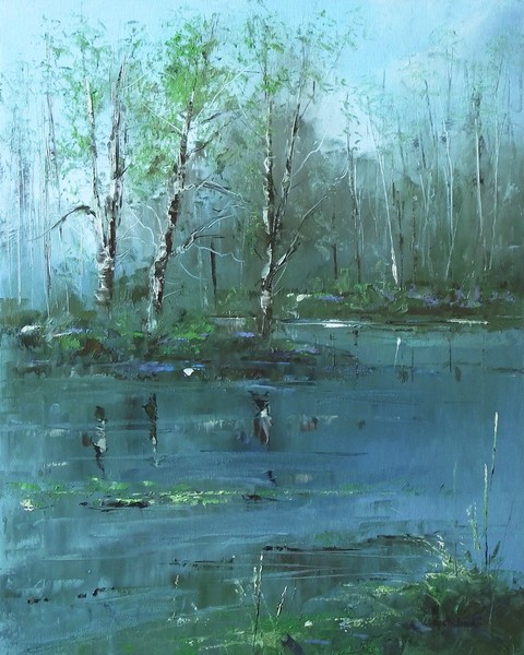 Birches on the river