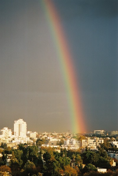Winter  Rainbow In Tel Aviv