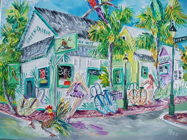 The Green Parrot KW. 20x24