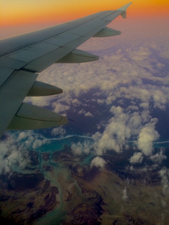 Flying over,  Turks and Caicos 
