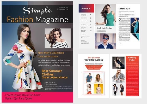Magazine page layout design