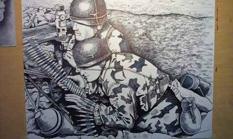 German paratroopers in action