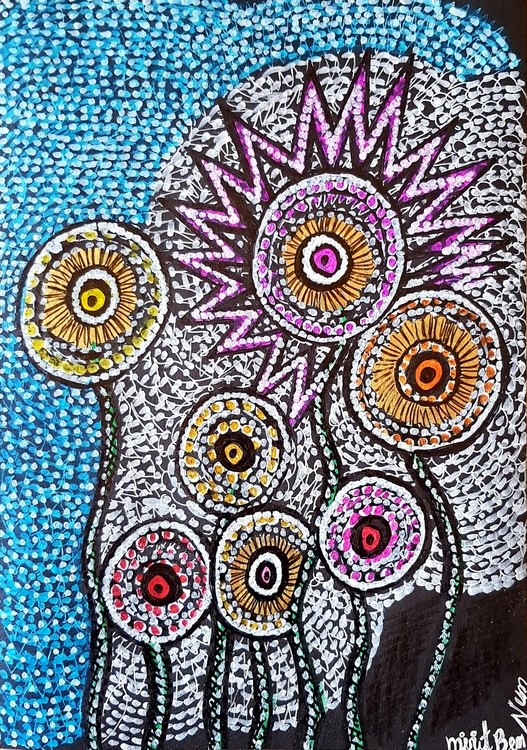 painting israel flowers mirit ben nun modern artist