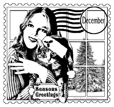 December Rubber Stamp Design