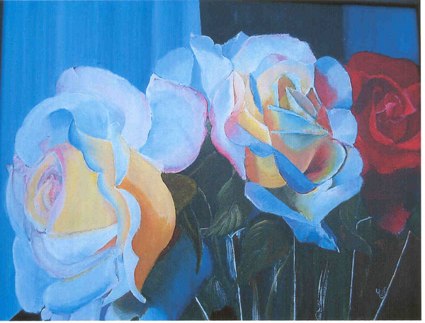 Colorful Rose Trio