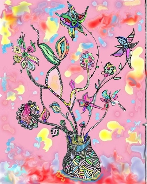 Flowers and Vase