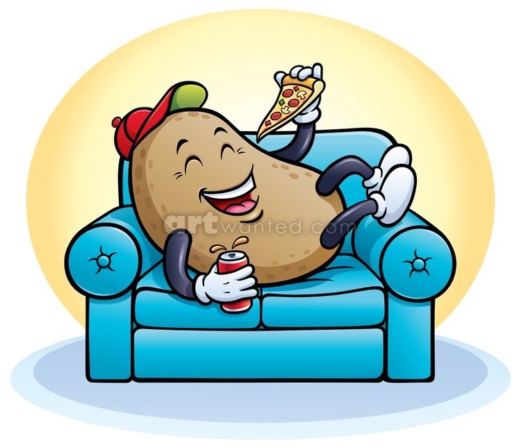The Laughing Couch Potato Character