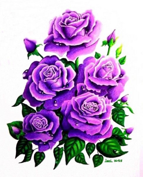 Raindrops Series #2 Kathy's Roses