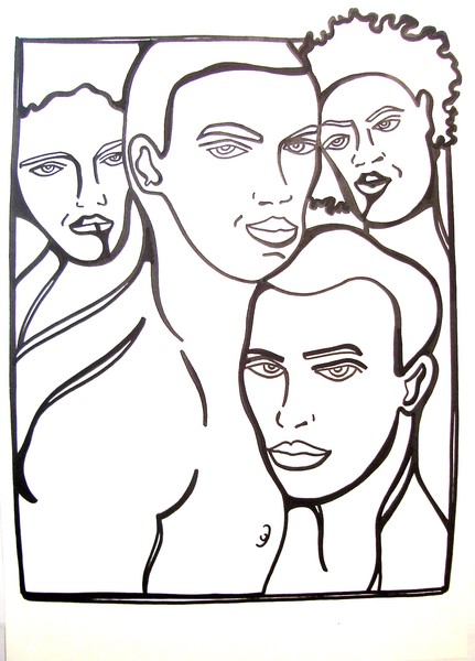 Acrylics on Paper: 