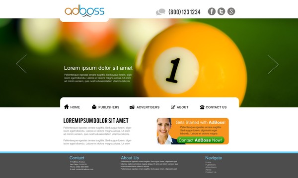 Ad Boss site design