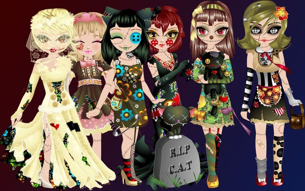 Close up Ragg dolls by anna