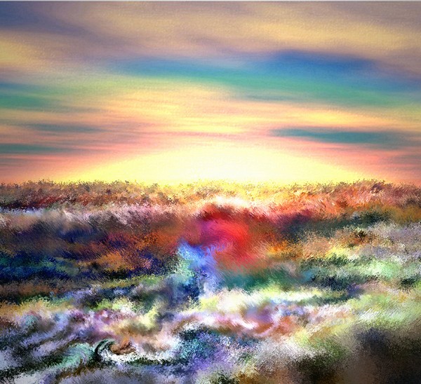 A Rainbow Paisley Sunrise