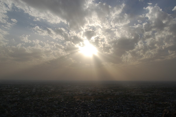 Jaipur city at sunset