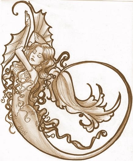 mermaid idea -sepia