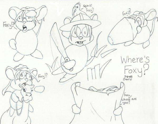 Where's Foxy's Voice Page 1, (Sketch)