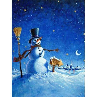 Snowman at the North Pole