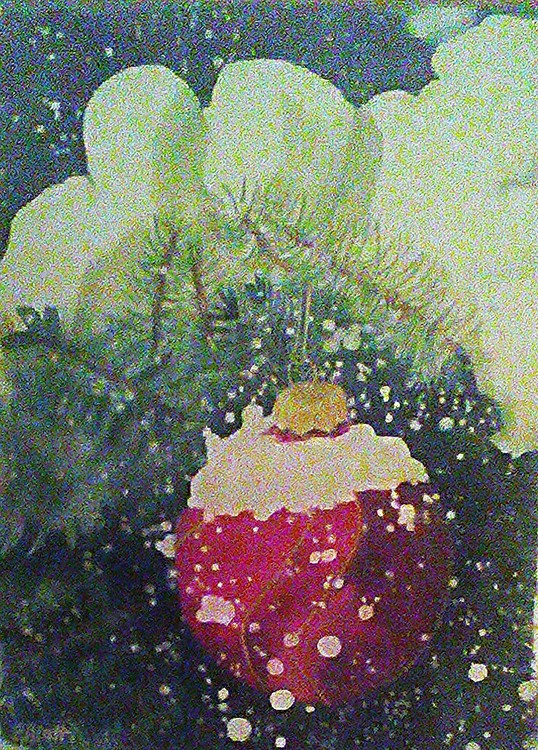 Christmas Ornament on the Cedars
