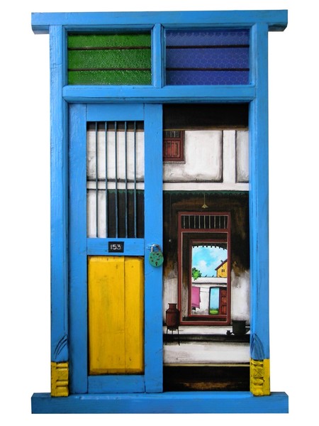 blue&yellow door