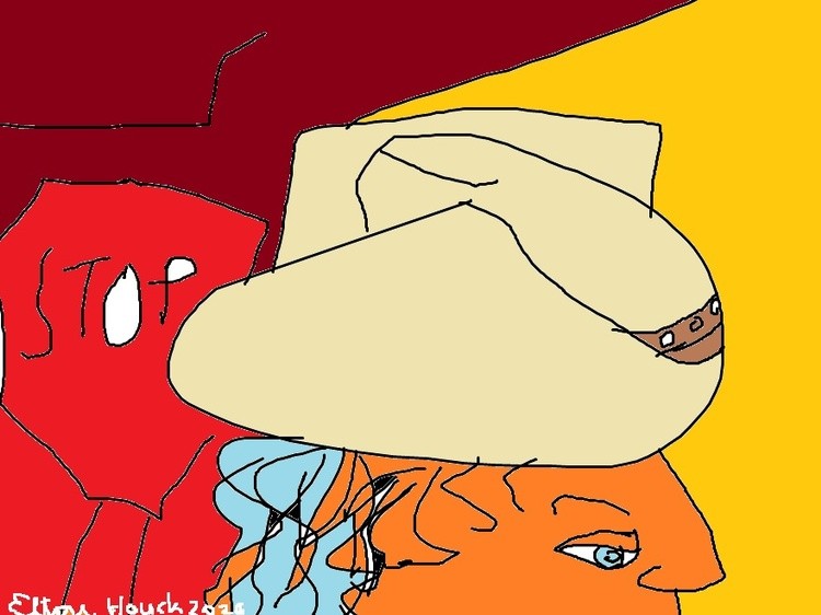 Officer I didn't give you any lip..(c)..2020,,elton houck,,digital-I don't have a lip to give..art