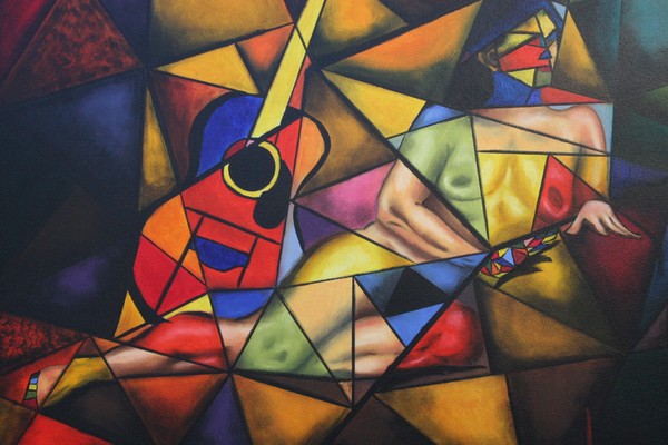 Woman and guitar
