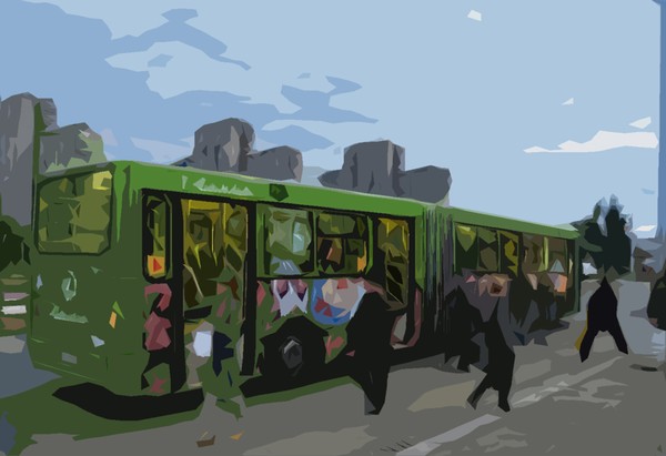 Bus stop-Novi Beograd