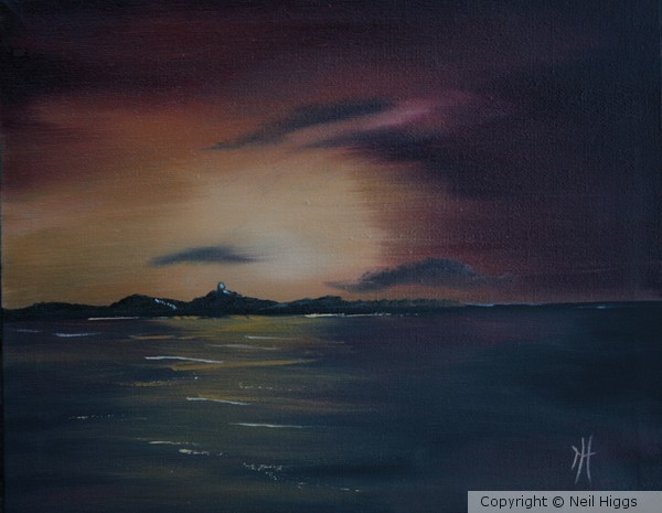 Lighthouse at sunset