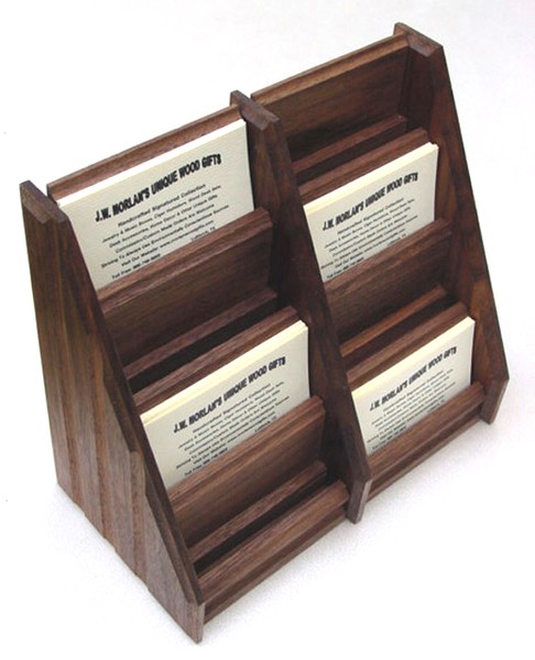 Walnut Wood Multiple 8 Business Card Holder