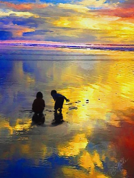 Niko and Xavier exploring the wonders of the last 