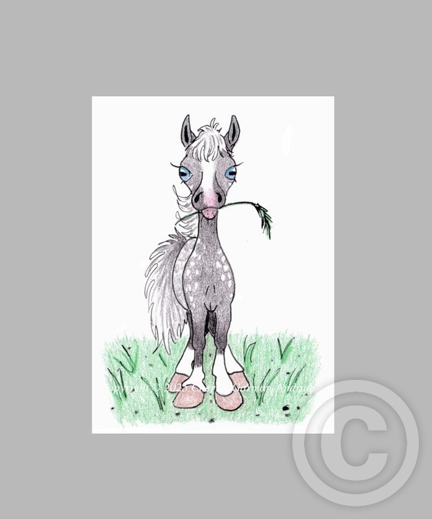 Whimsical Gray Dappled Horse 