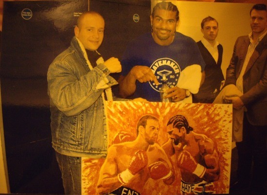 David Haye signs original