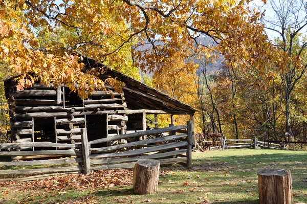 Johnson Farm barn, Peaks of Otter, VA